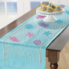 Mermaid Under The Sea Themed Fishnet Table Runner Table Decoration Kit