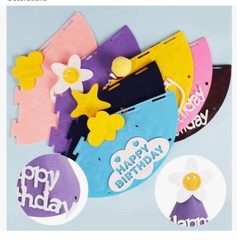 Birthday Decoration Set Multi DIY Hat And Banner Girls And Boys Men Women