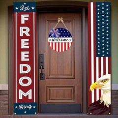 Celebrate with Style: 71x12in Red White Blue Banner for 4th of July Festivities