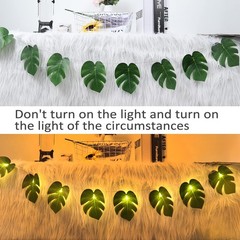 RECUTMS 20LED Monstera Leaf 10 feet, A String Lights 1 Pcs