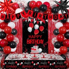 Red and Black Decorations for Men , Red Party Decorations for Boys Girls Happ…