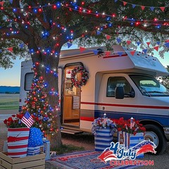 Vibrant 100 LED Red White Blue Lights – Indoor Outdoor 4th of July Light Show