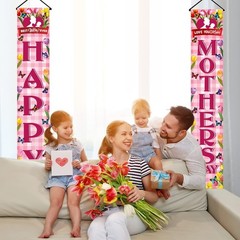 Happy Mothers Day Banner, 71″ X 12″ Mother’s 71 inches x 12 inches, Pink