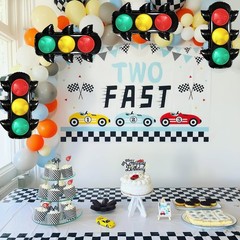 4Pcs Traffic Light Balloons 23.3 * 31.7 inches Racing Car Party Decoration Su…