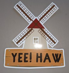 Barnyard Farm Tractor With Hay Wagon Windmill Birthday Party String Banner