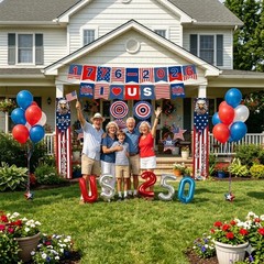 Generic Us 250Th Anniversary Decorations Set 4Th Of July Decoration Red White
