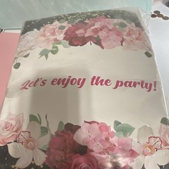 Floral Flowers Party Backdrop Banner for Party beige out pain 10‘ x 10 two panel