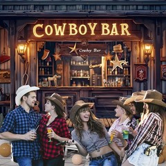 Western Backdrop 10x8ft Cowboy Themed Party Decorations Wild West Banner Saloon
