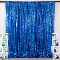 Shiny Beauty Sequin Backdrop 9FTX13FT Blue Wedding Shimmer Fabric Background