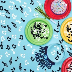Black White Music Note Confetti Birthday Party Table Decoration Supplies