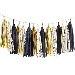 NICROLANDEE Black Gold Graduation Party 13.5 inches, and