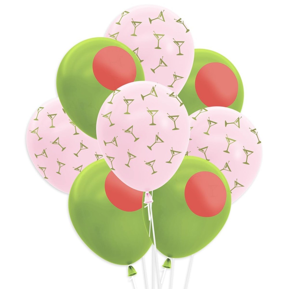 , Dirty Martini Latex Balloons – 24 pk, 12″ | Olive Cocktail Decorations, Pin…