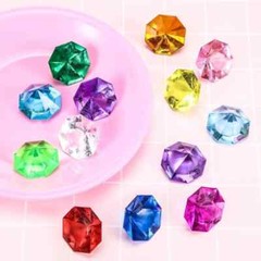 Acrylic Diamond Gems Toy Pirate Plastic Gems Bulk Large Fake Gemstones Colored 2