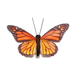YCHTEWY-Feather Fake Butterfly for Craft Decoration Set of 12 with Wire B, B