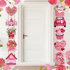 2 Sets Happy Mother’s Day Decorations Door Banners Mothers Day Porch Signs Pi…