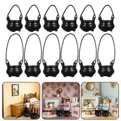 12 Pcs Dollhouse Miniatures Kitchen Accessories Cauldrons for Food