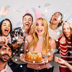 Birthday Confetti Table Decorations Glitter Metallic Colorful Party DIY Crafts
