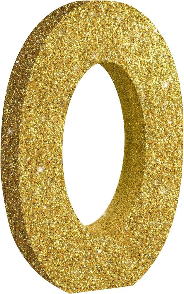8 Inch Gold Glitter Numbers Table Centerpieces 0-8 Birthday Party Decorations…