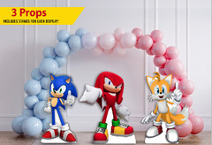 Sonic, Knuckles & Tails Props 3ft , Sonic & his friends cutouts