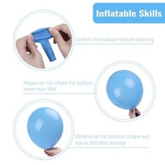 129pcs Light Balloons Different Sizes 18 12 10 5 Inch for Garland Arch Blue