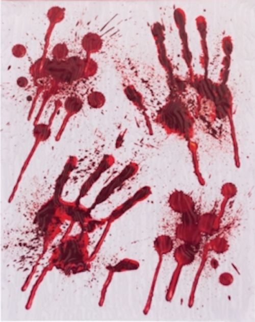 Halloween Window Stickers Prop Decoration Blood Bloody Party Splattered Glass