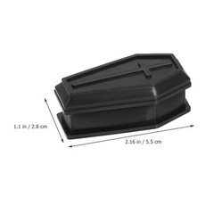6 Pcs Plastic Miniature Coffin Boxes Halloween Candy Treat Boxes Lid