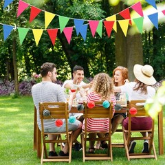 300pcs Colorful Pennant Banner Flags, 375ft Multicolor Banners Carnival Decor