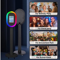 Photo Booth Ipad Photo Booth Machine with APP Control RGB Light Box Flight Case