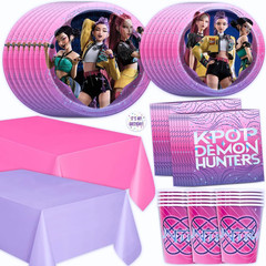 Kpop Demon Hunters Birthday Decorations | Kpop Demon Hunters Plates and Napkins,