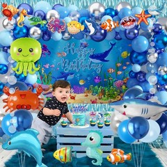 Under the Sea Party Decorations 98Pcs, Ocean Theme Birthday Party Supplies In…