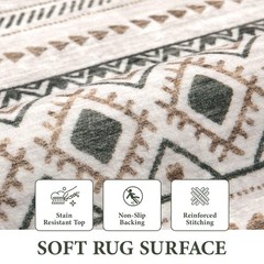 Runner Rug 2×7 Boho Geometric Area Rugs: Washable Kitchen Entryway Rug, Soft …