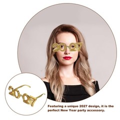 4Pcs Reusable 2027 Party Eyewear Assorted Color Sturdy Photo Props for New Year