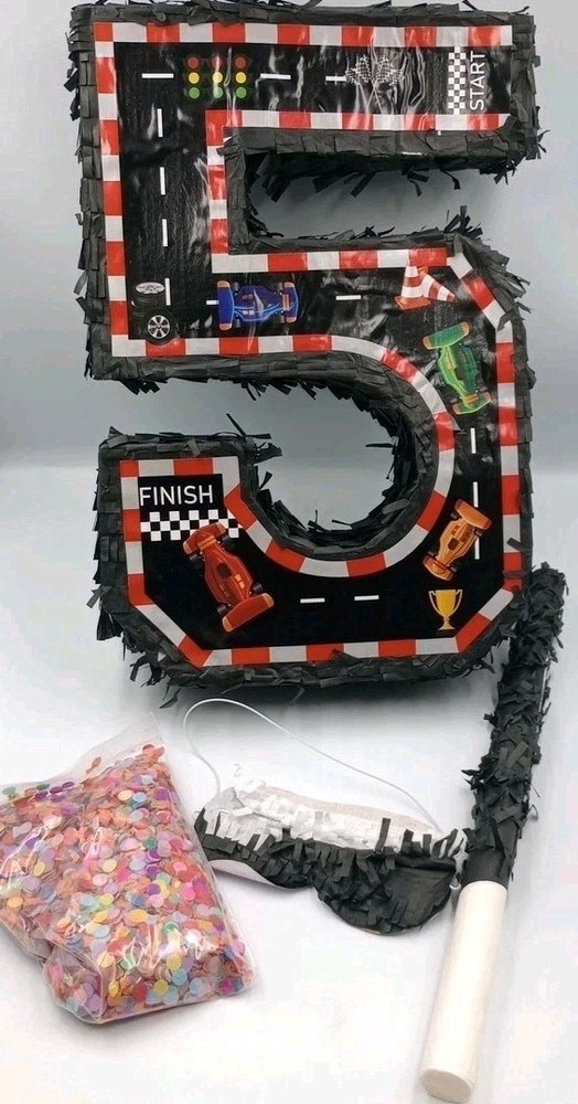 Race Car Number 5 Pinata Birthday SET READ & SEE PHOTOS