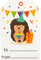 Animal Happy Birthday Adhesive Gift Tags Stickers | 2 x 3″ Inch | 50 Per Roll