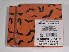 Halloween Party Bundle Paper Plates Napkins Table Cover Treat Bags – Lot of 8