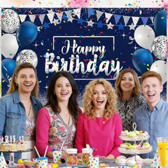 Birthday Party Decorations Bundle – Blue/Silver
