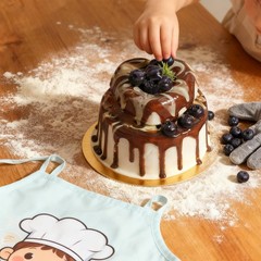 Fake Cake Dessert Artificial Cream with Chocolate Jam Blueberry Cupcake Display