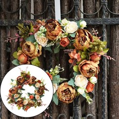 Peony Berry Wreath for Front For Door Summer Spring Autumn Decorative Piece