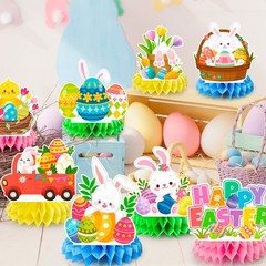 9 Pcs Easter Table Centerpieces Easter Party Decorations Bunny Table Supplies
