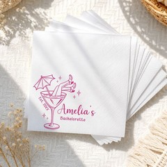 Personalized Bachelorette Napkins Custom Cocktail Party Decor SATTNA0724