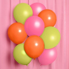 , Pink, Orange + Green Balloon Pack – 24 Latex Balloons | Summer Tropical Par…