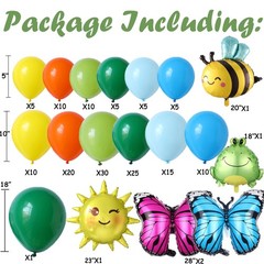 Spring Balloon Arch Kit 156PCS Green Balloon Garland with Daisy Flower, Bee a…