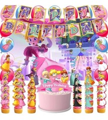 Mario Princess Peach Party Decorations, Mario Princess Peach Birthday Party Supp