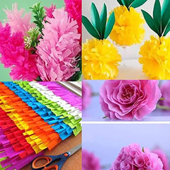 Premium Crepe Paper Party Streamers 21 Assorted Colors, Large 20 Inch X 3.2 Ft.
