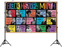 Black History Month Backdrop, Banner, Poster Pan African American Decoration and
