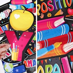 34PCS Affirmation Bulletin Board Set Inspirational Welcome Back Cutouts Decor