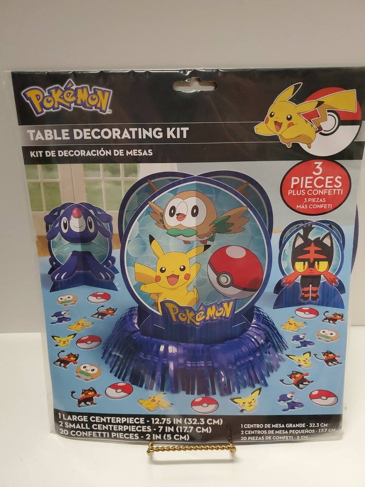 Pokemon Core Table Decorating Kit | Birthday Table Decor | Center Piece Pikachu