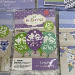 BABY SHOWER Woodland Welcome DECORATIONS Party Supplies Bundle Of 7! Unisex Boy