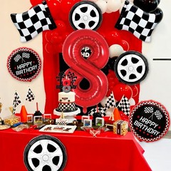 Racing Car Balloons Need Four Speed Decorations for Boys, 40 inch Race Car Ba…