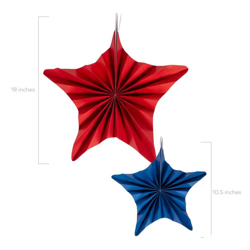 Patriotic Star Hanging Fans – Morris Costumes